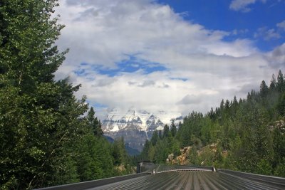 Mt Robson from the dome car of Via Rail