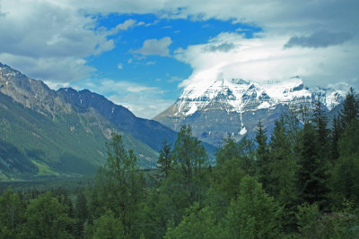Mt Robson from the dome car of Via Rail