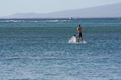 Stand up paddling in Waikiki