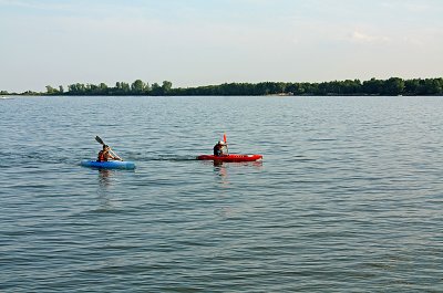 Kayaking on Lake Winnipeg