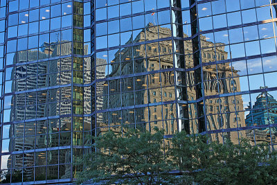 Reflection of the Sun Life Building