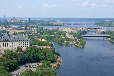Ottawa from the top of the Peace Tower