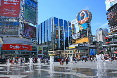 The corner of Yonge and Dundas Streets