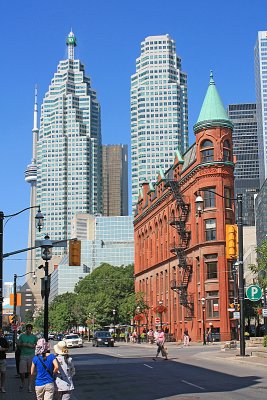 The Gooderham Flatiron Building and Front St