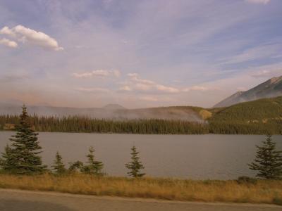 Forest Fire Across Talbot Lake