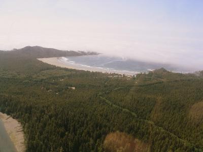 Clayoquot sound from plane