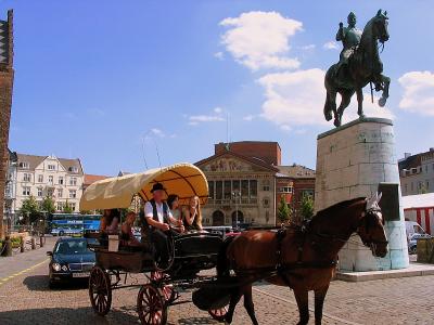 Horse drawn carriage in Arhus, Denmark
