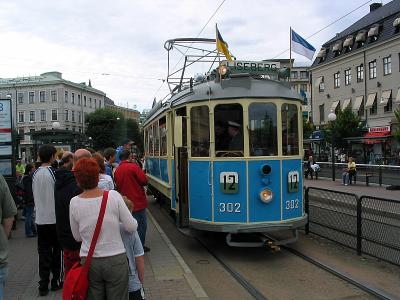 Traditional trolley bus in Goteburg, Sweden