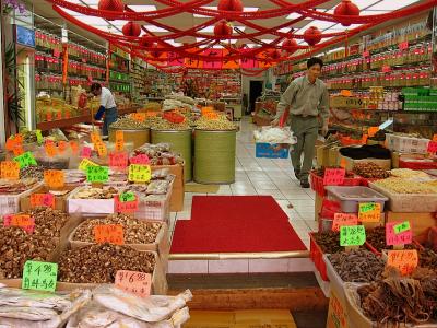 A typical store front in Chinatown