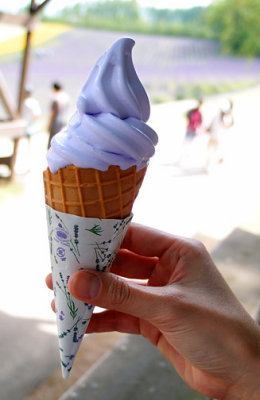 Nicely scented lavender ice-cream