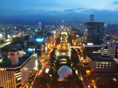 Sapporo at night