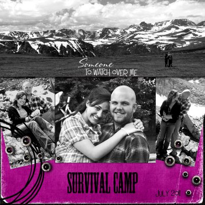 Aj and Sarah at Survival Camp