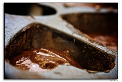 Chocolate ganache cake batter