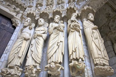 Figures from the central bay of the North Porch ~ Chartres Cathedral