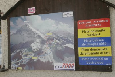 Map over Skiing Area