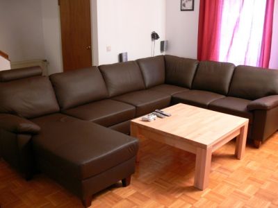 New leather Couch & table