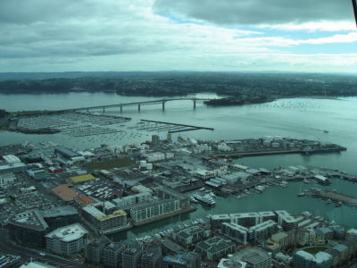 Auckland Harbor Bridge with Southern Hemisphere's largest Marina - includes the Royal Akarana Yacht Cllub