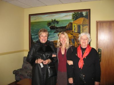 Berta, President of the Dalmation Culture Society, Yvonne & Mom at the club