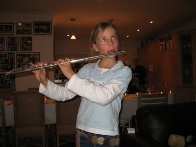Shona playing her flute