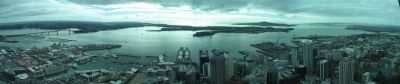Auckland Harbour from Sky Tower