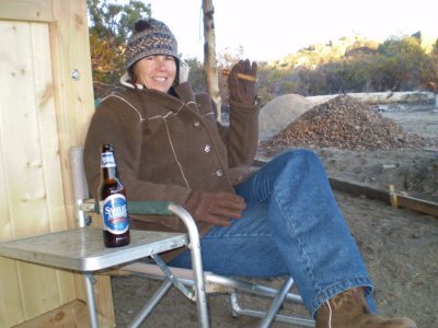 A little sunset action, a beer and a cigar on a cold evening