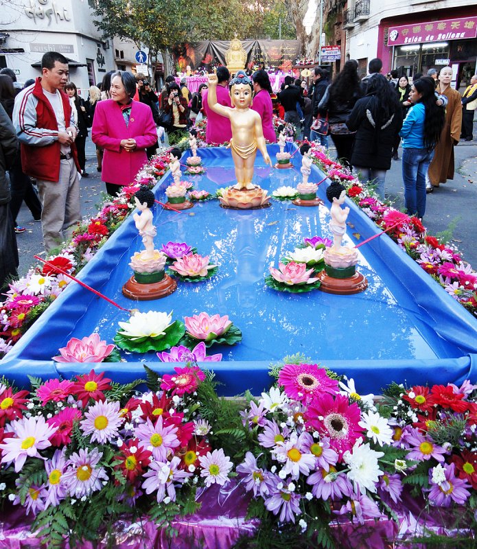 Washing Of Baby Buddha