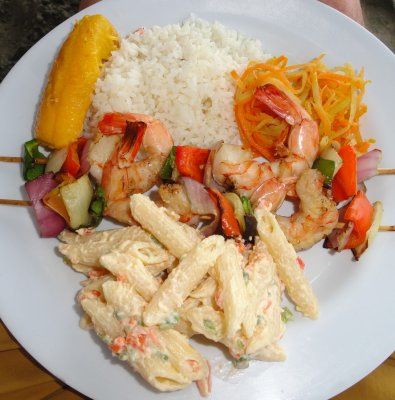 BBQ Shrimp Kebob Plate