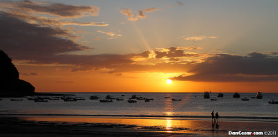 Sunset in Bay of San Juan del Sur