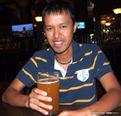 Cesar with a Blue Moon Micro Brew