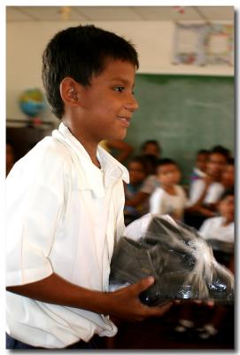 Boy with his uniform