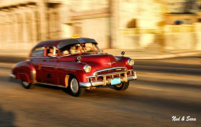 speeding along the Malecon