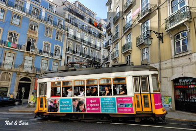 one of Lisbon's  celebrated streetcars