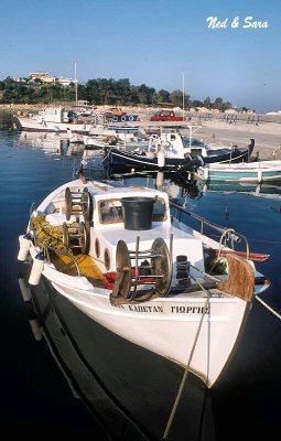 Boat with net reels