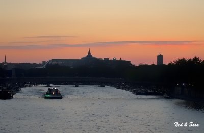 dusk along the Seine