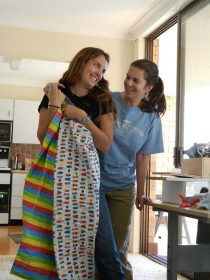 Cyn gave a handmade baby blanket
