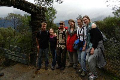 The gang before the 1,000 step hike down