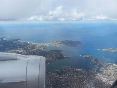 Flying into Sydney
