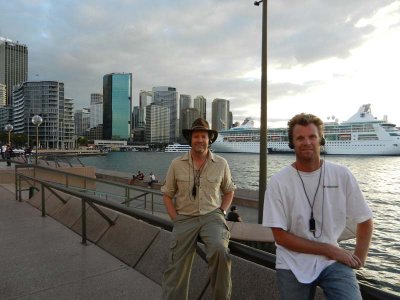 Jim and Adam with the Sydney skyline