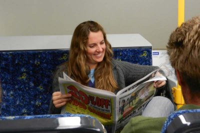 On the train on the way home from Sydney