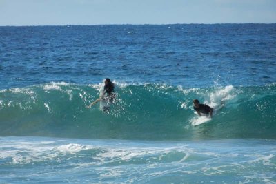 Jess and Adam in a wave!