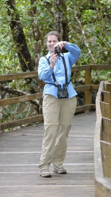 Cyn enjoys the rainforest