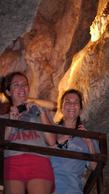 Jess and Cyn in the Trezkinn cave