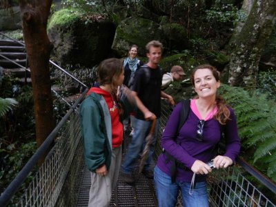 The gang along the rainforest trail
