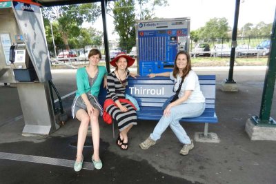 The girls at the train station