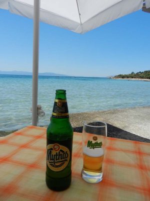 Enjoying the mediterranean in the port of Aegina
