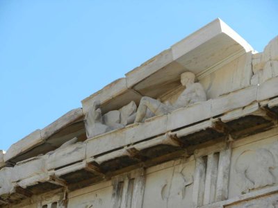 Cool sculpture at top of Parthenon