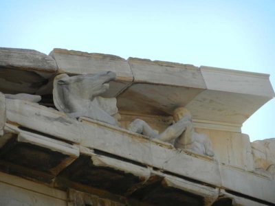 Sculpture on top of Parthenon