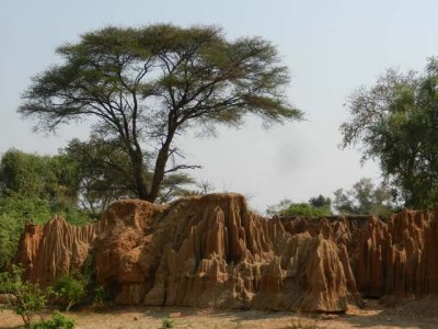 Cliff erosion on the Zambezi River