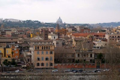 View over Rome and San Pietro Basilica