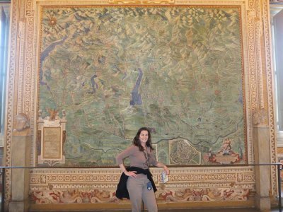 Cyn in the Hall of Maps, Vatican